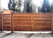 Забор из дерева под ключ - купить деревянный забор по низкой цене за метр №2