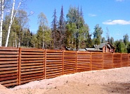 Забор из дерева под ключ - купить деревянный забор по низкой цене за метр №8