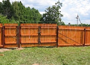 Забор из дерева под ключ - купить деревянный забор по низкой цене за метр №29