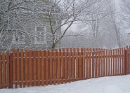 Забор из дерева под ключ - купить деревянный забор по низкой цене за метр №33