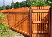 Забор из дерева под ключ - купить деревянный забор по низкой цене за метр №34